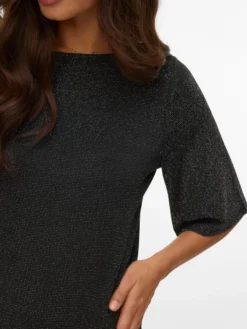 Normal geschnitten Rundhals Top