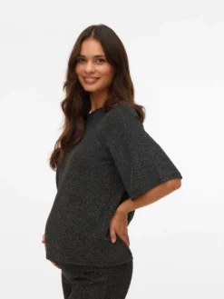 Normal geschnitten Rundhals Top