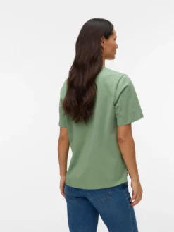 Normal geschnitten Rundhals Top
