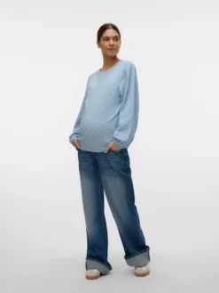 Normal geschnitten Rundhals Top