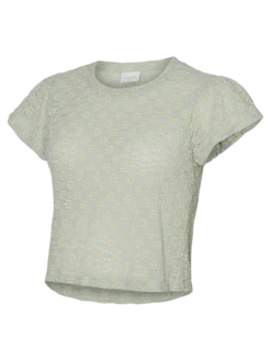Normal geschnitten Rundhals Top