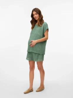 Normal geschnitten Rundhals Top