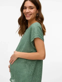Normal geschnitten Rundhals Top
