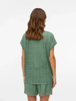 Normal geschnitten Rundhals Top