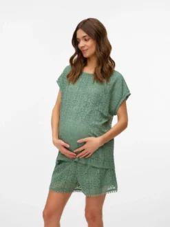 Normal geschnitten Rundhals Top