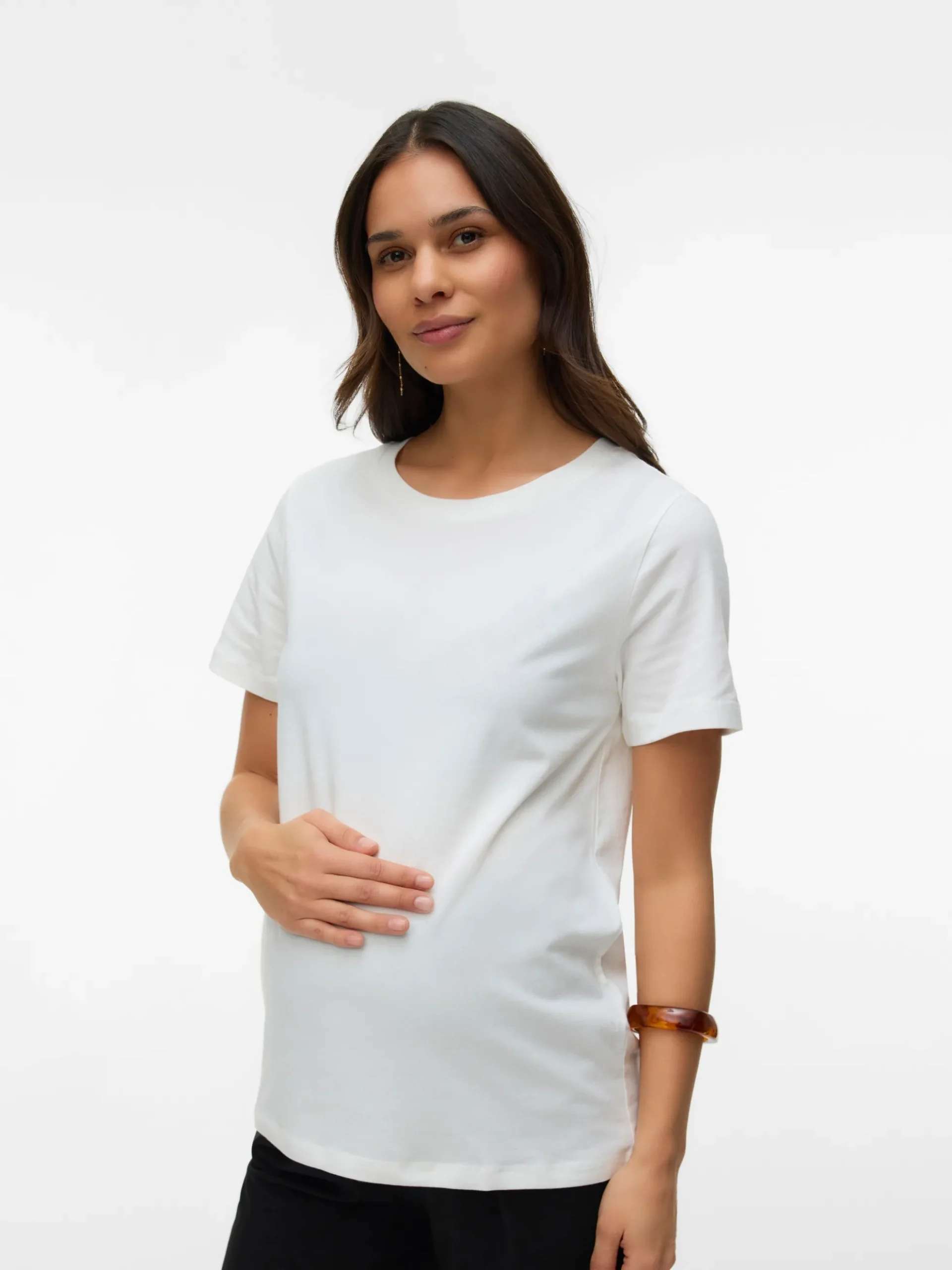 Normal geschnitten Rundhals T-Shirt