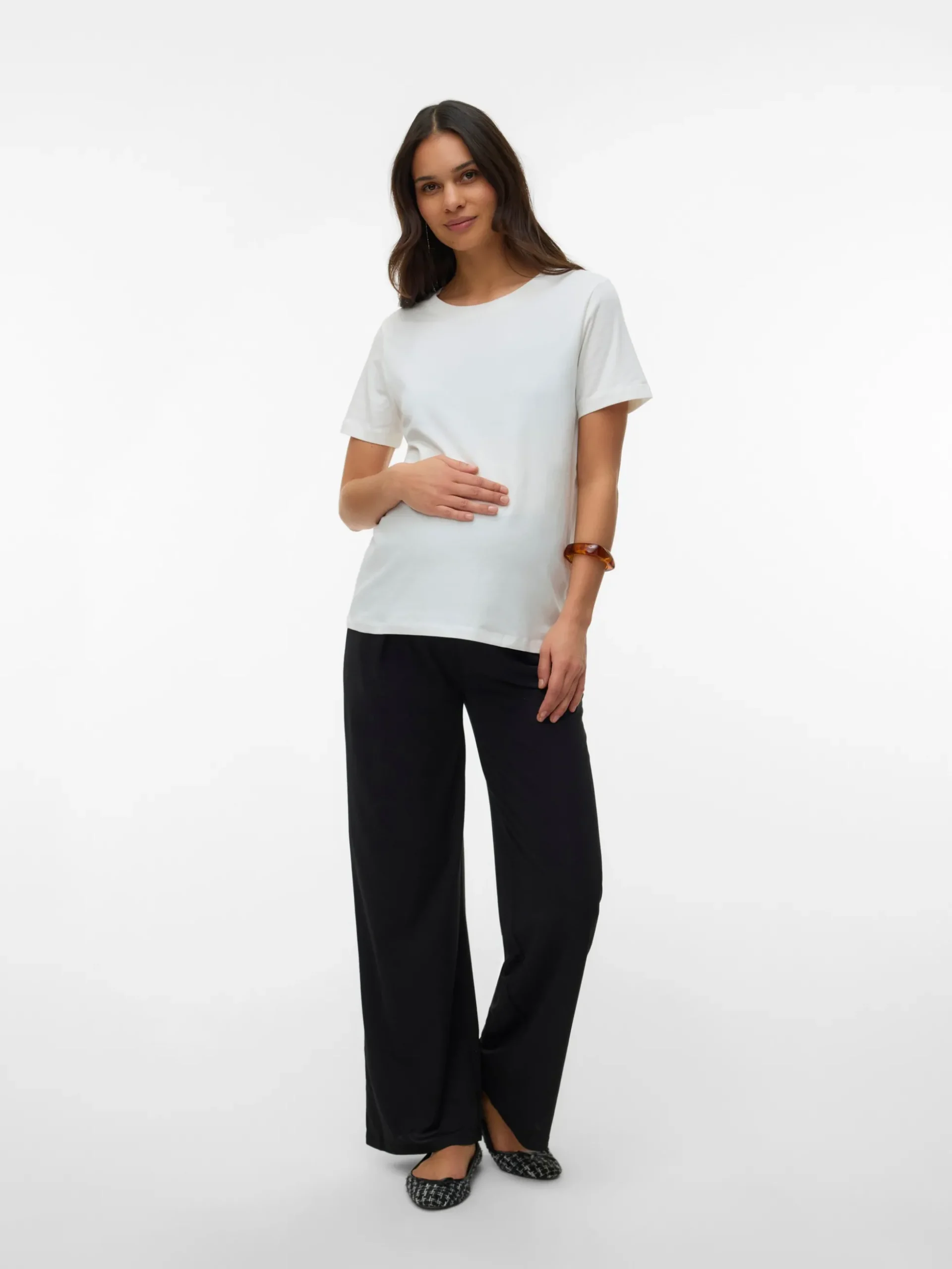 Normal geschnitten Rundhals T-Shirt