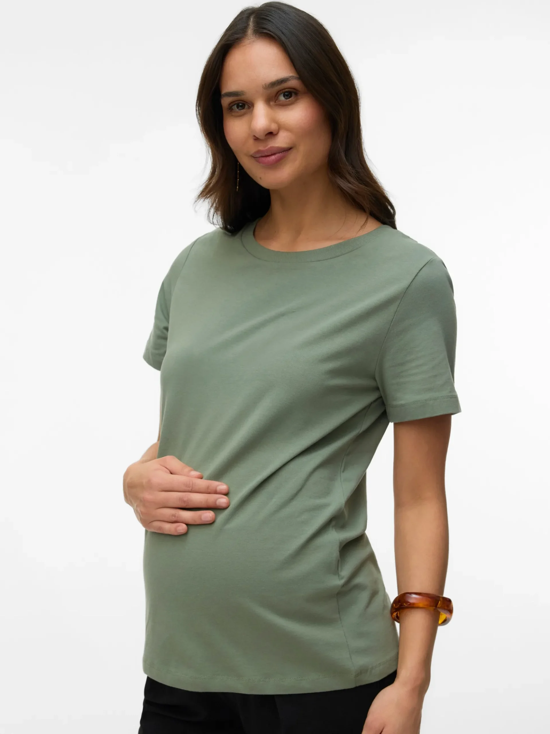 Normal geschnitten Rundhals T-Shirt