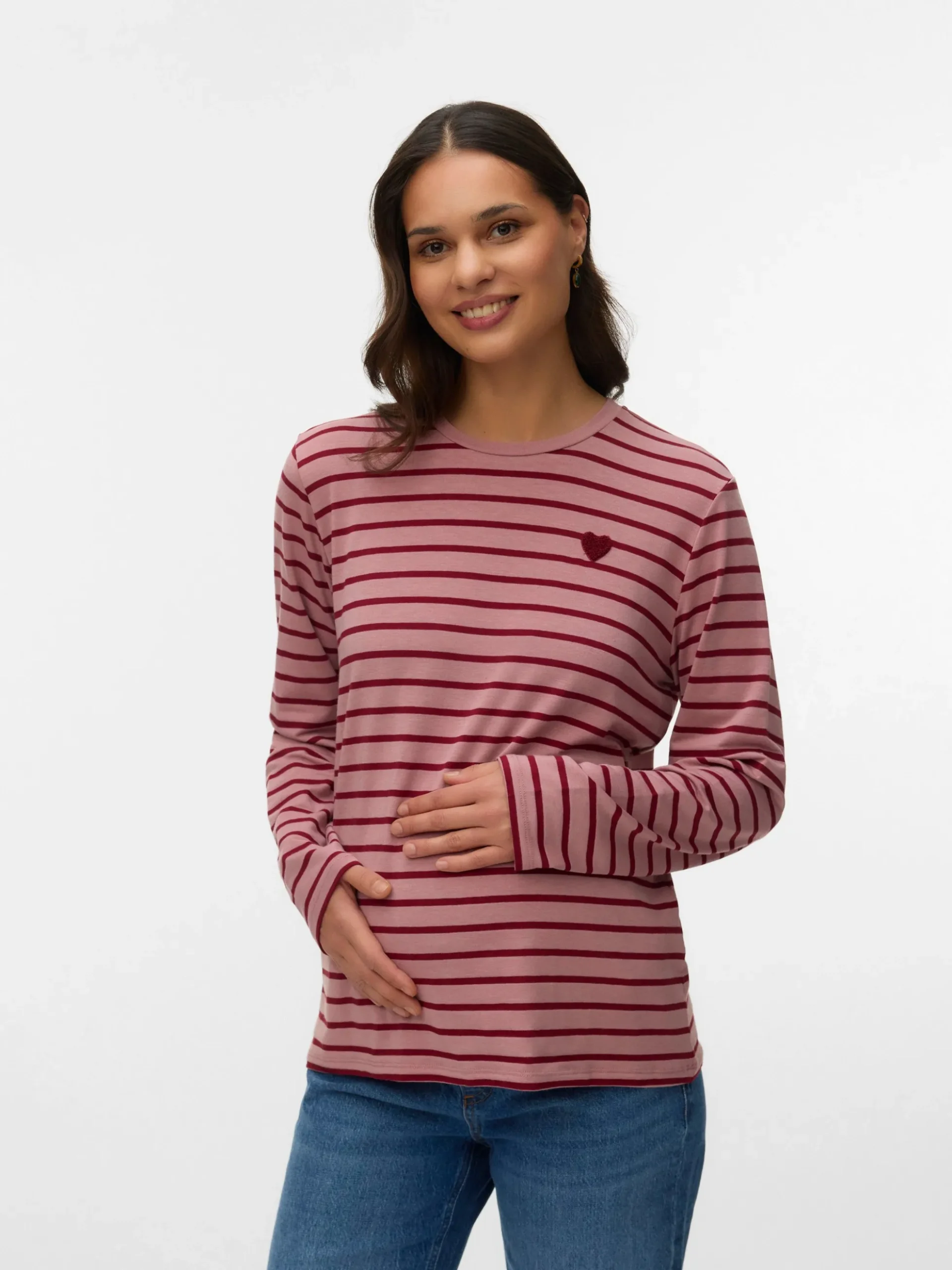 Normal geschnitten Rundhals Top