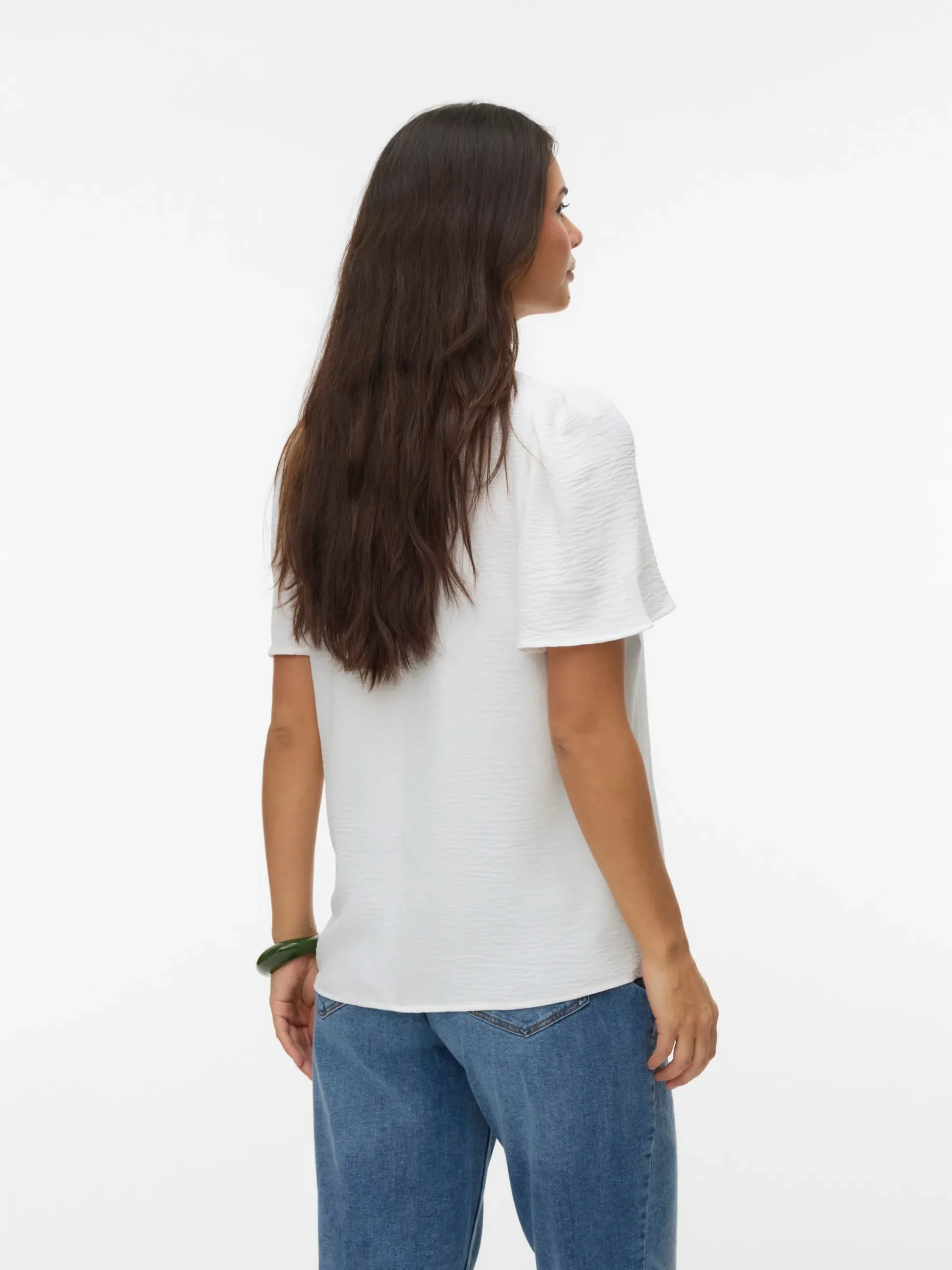 Normal geschnitten Rundhals Top