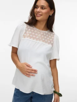Normal geschnitten Rundhals Top