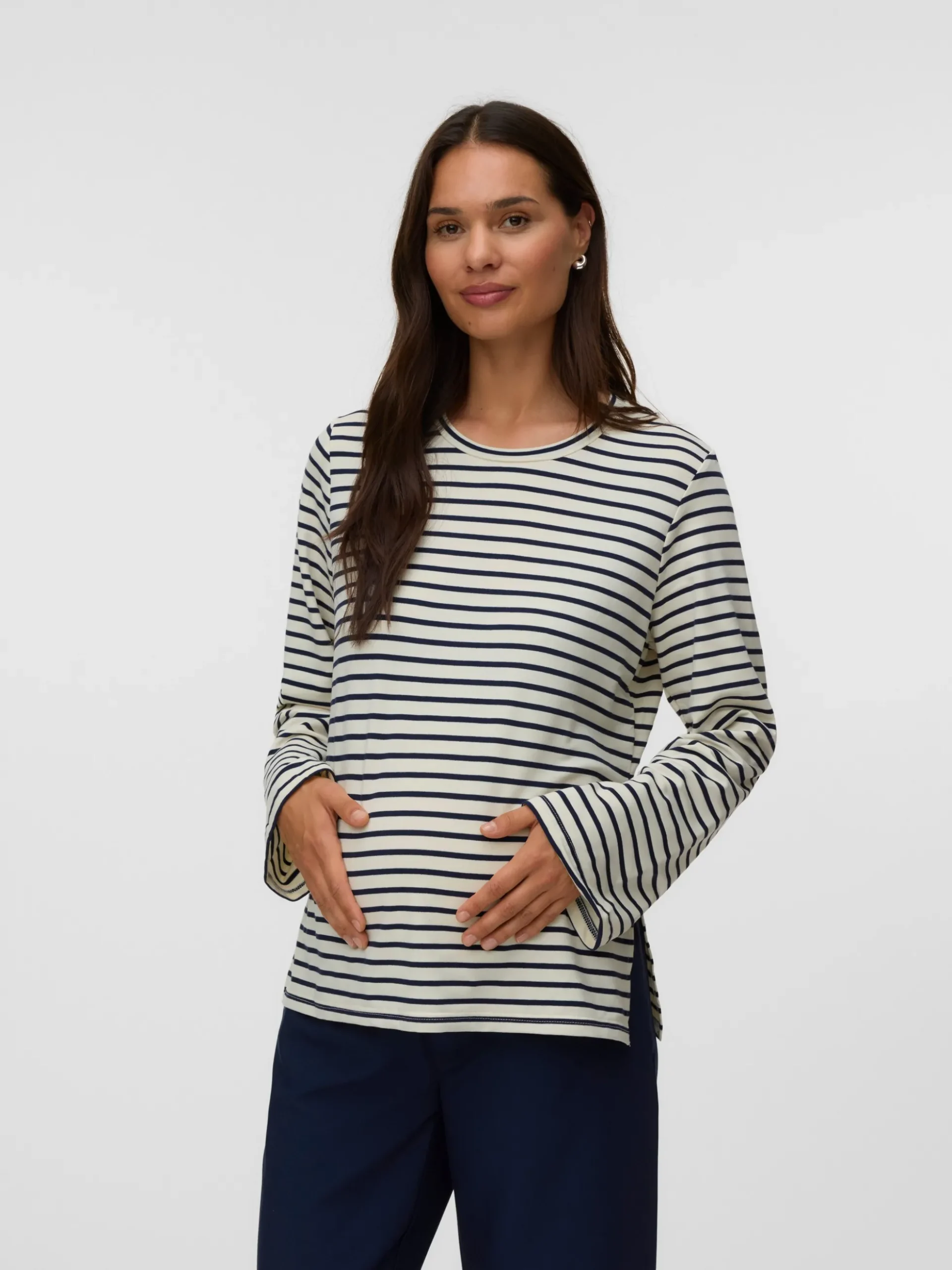 Normal geschnitten Rundhals Top