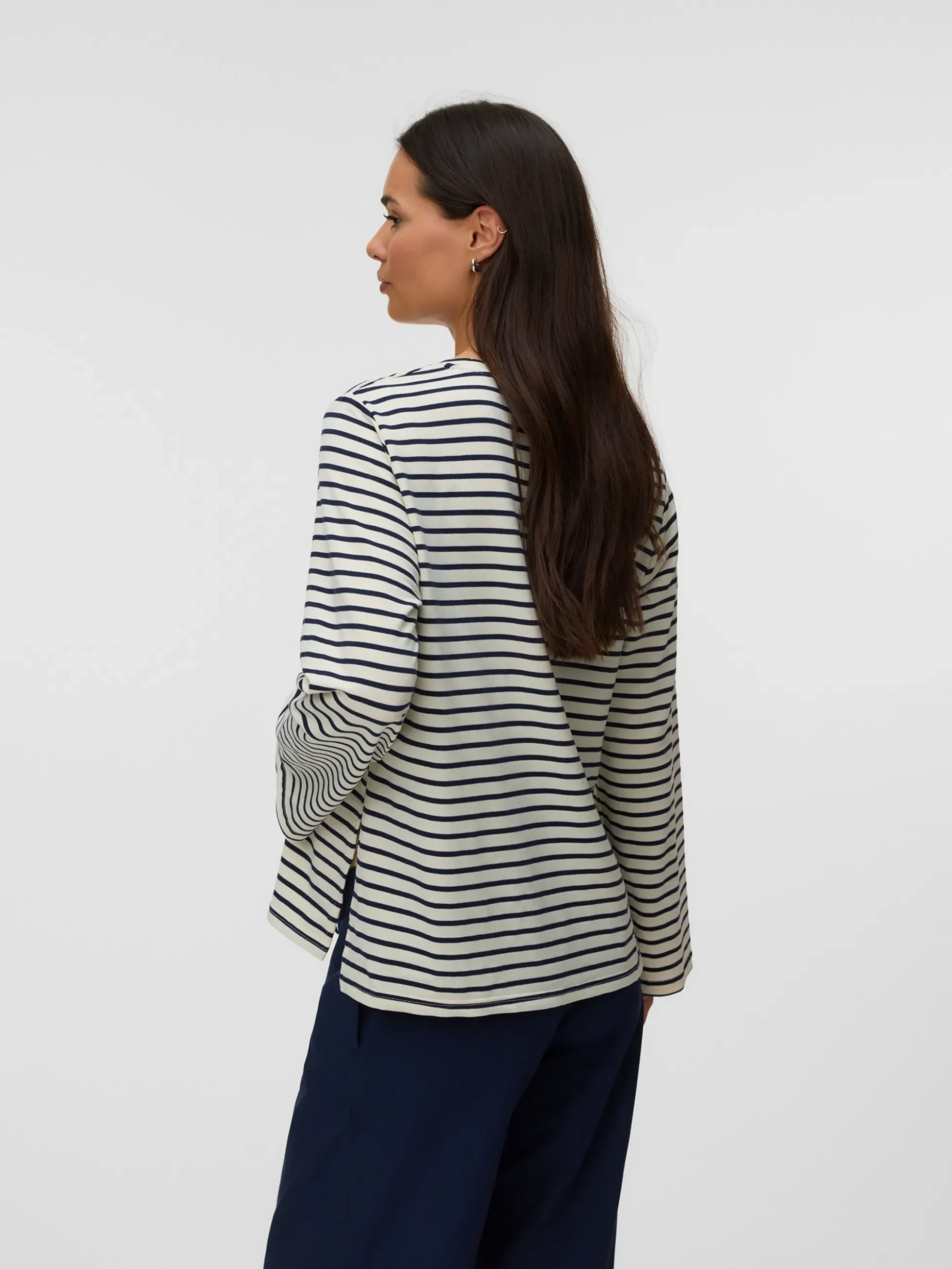 Normal geschnitten Rundhals Top