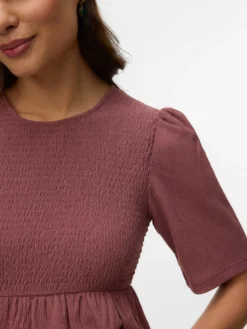 Normal geschnitten Rundhals Top