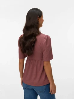 Normal geschnitten Rundhals Top