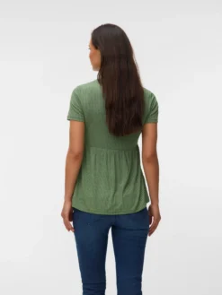 Normal geschnitten Rundhals Top