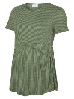 Normal geschnitten Rundhals Top