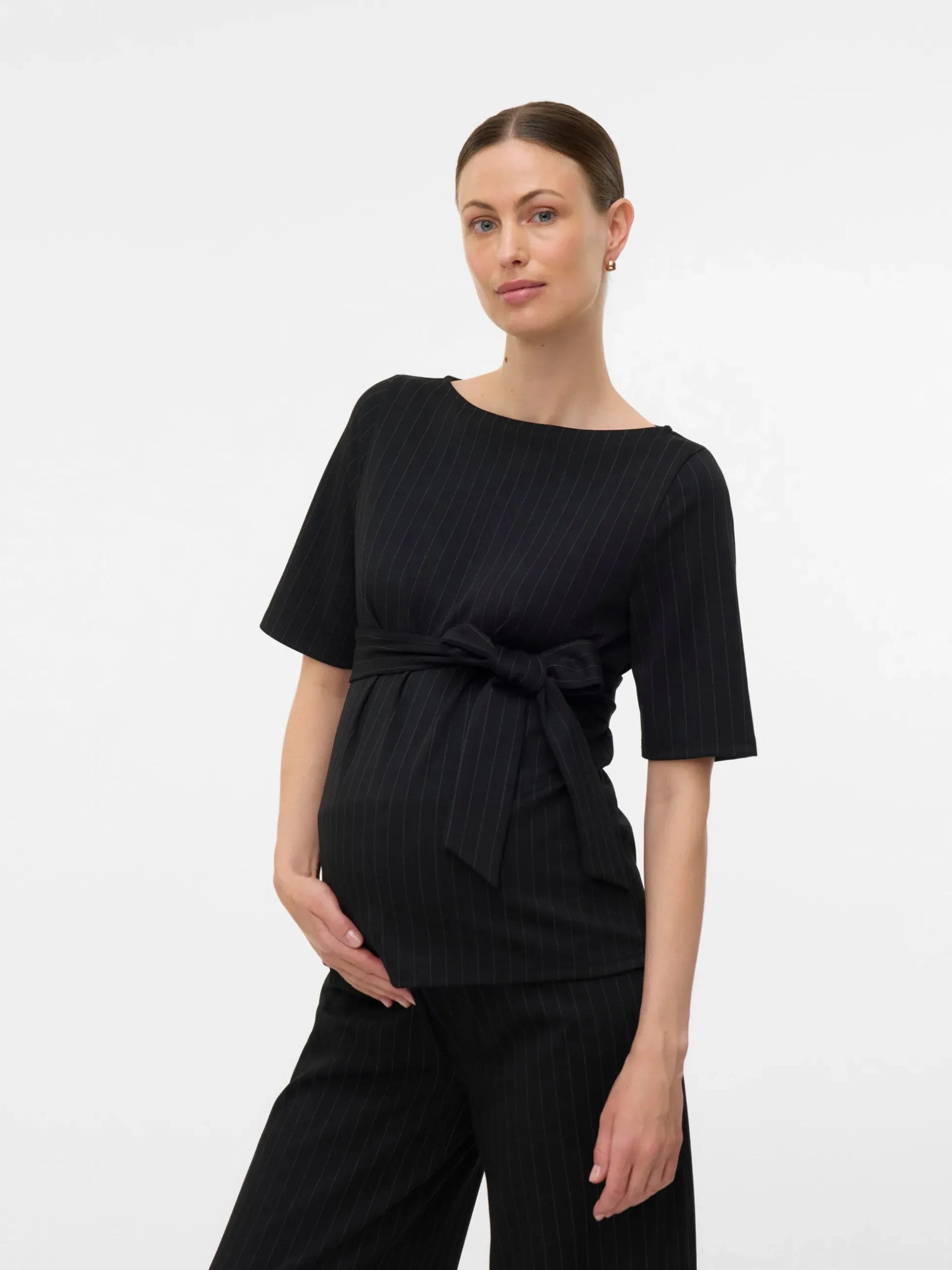Normal geschnitten Rundhals Top