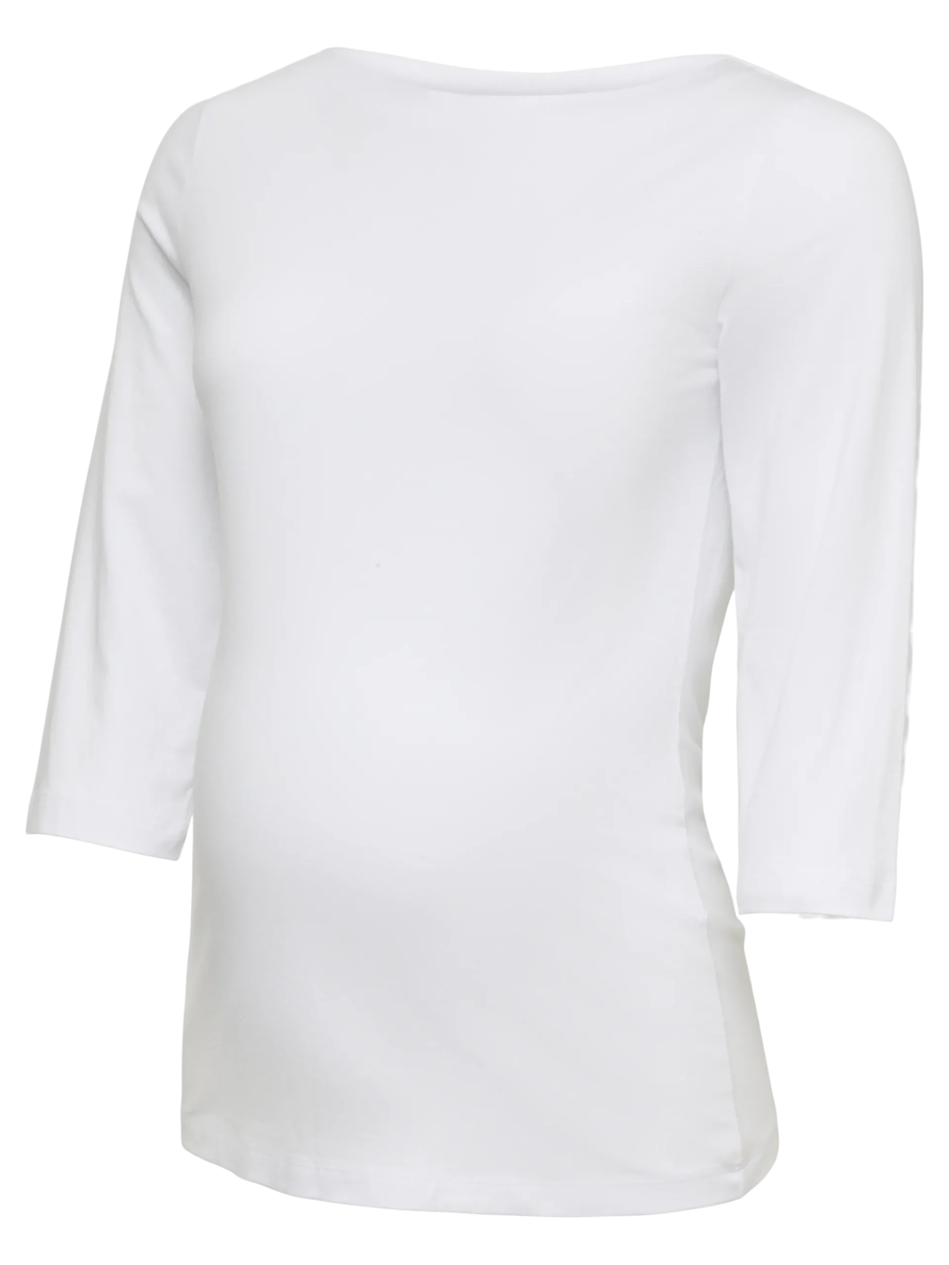 Normal geschnitten U-Boot Ausschnitt T-Shirt