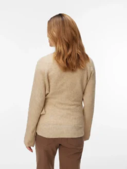 Normal geschnitten V-Ausschnitt Pullover