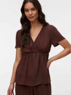 Normal geschnitten V-Ausschnitt Top