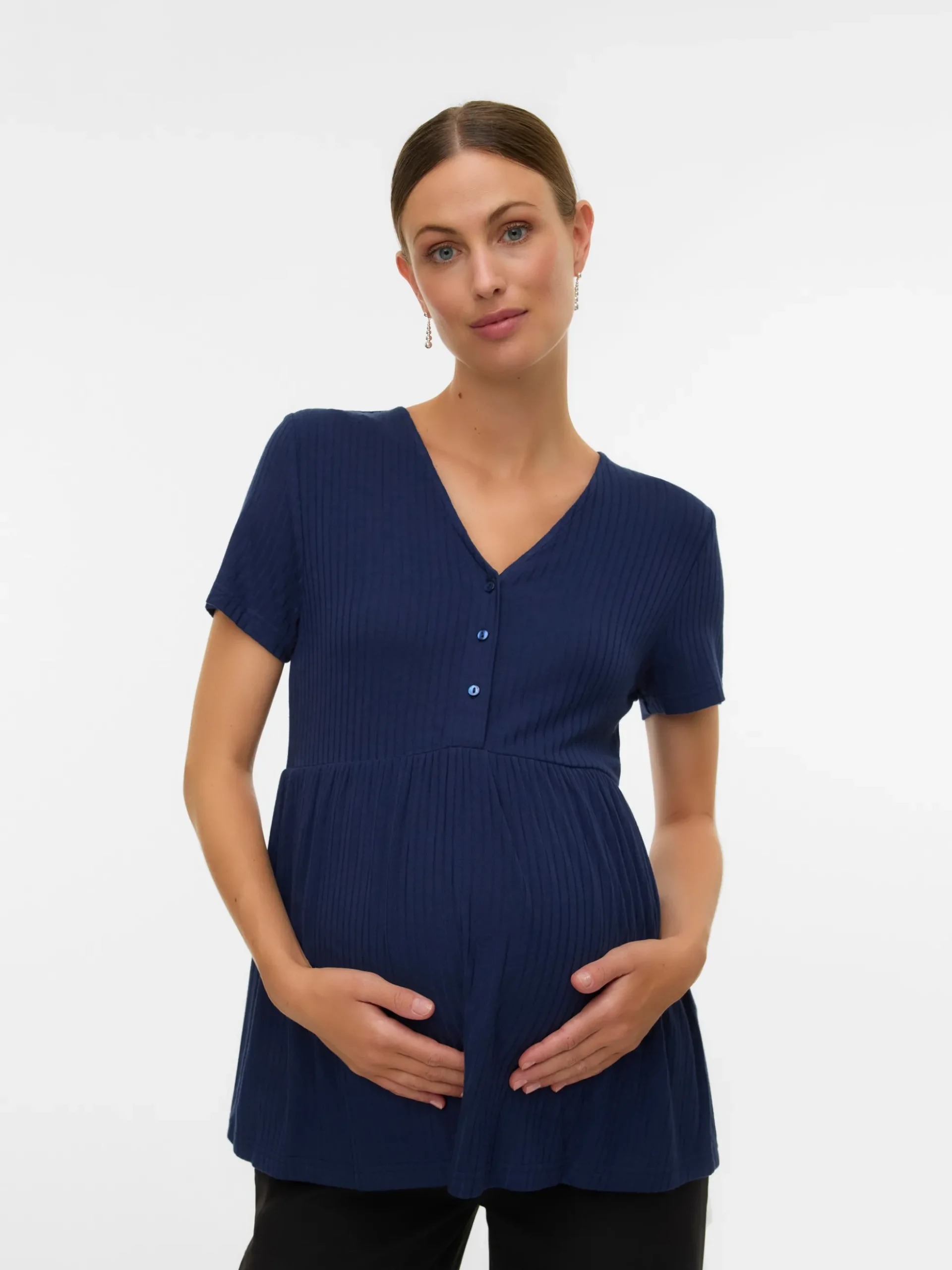 Normal geschnitten V-Ausschnitt Top