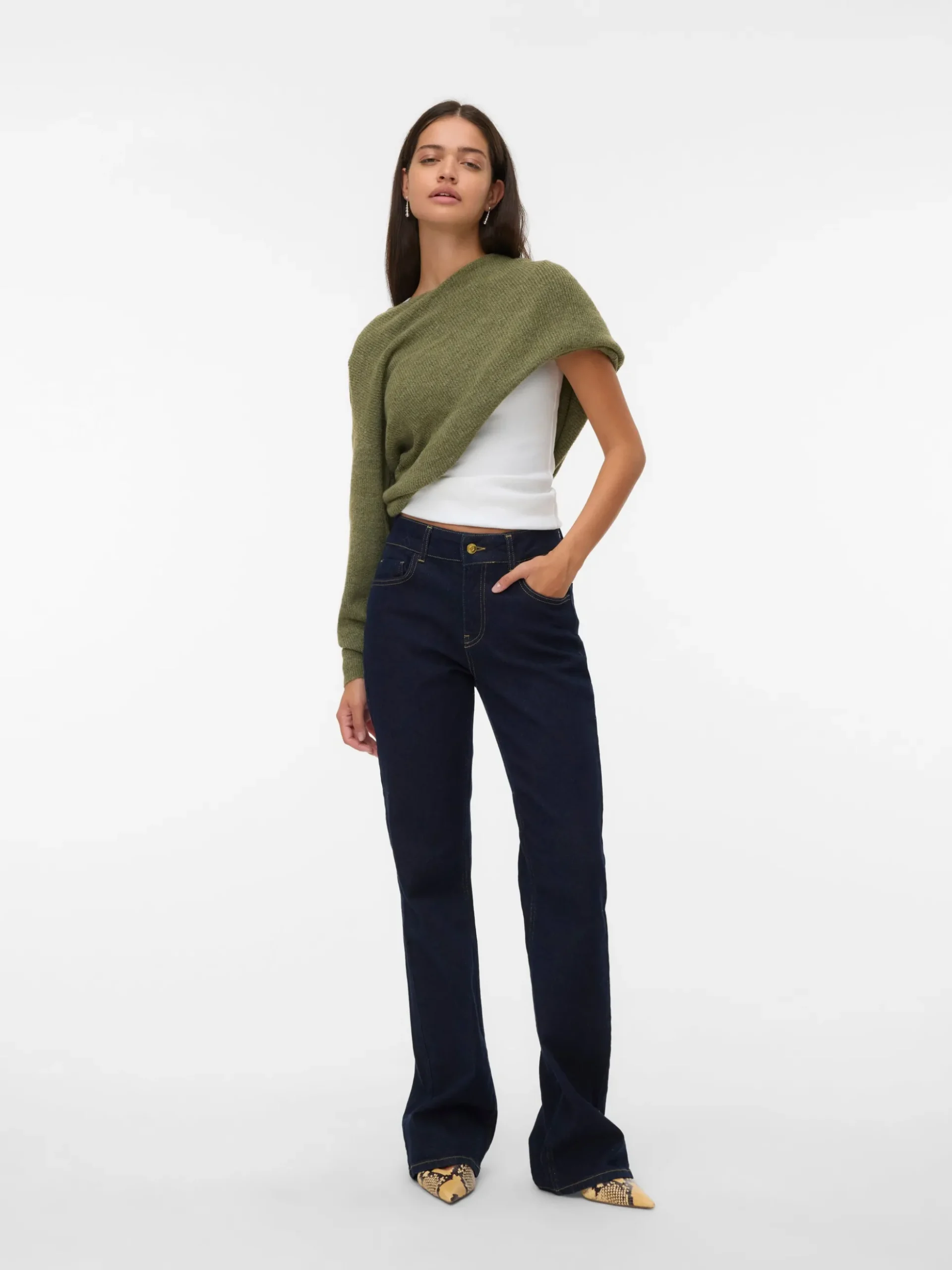 SNRANCY Mid Rise Ausgestellt Jeans