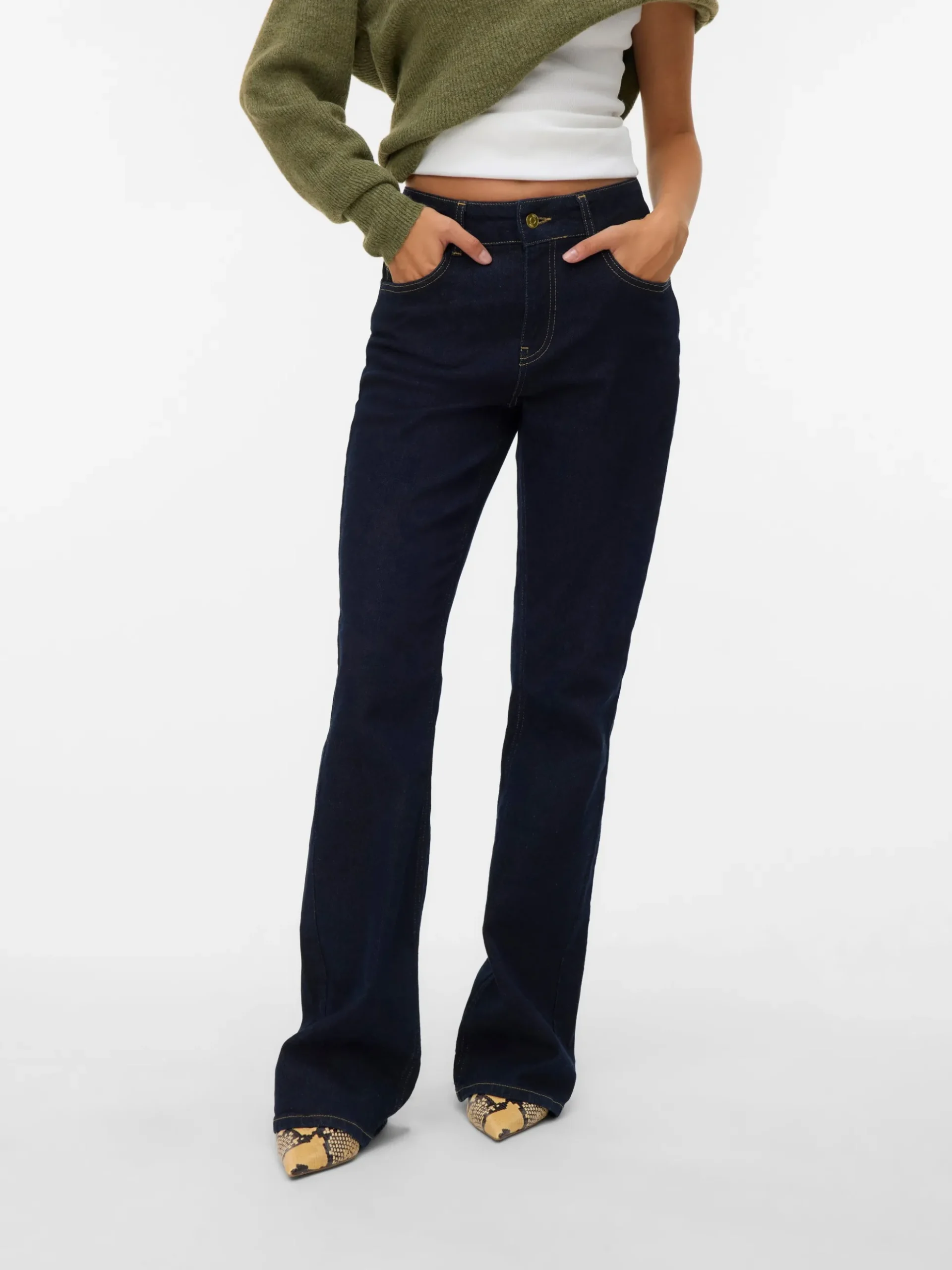 SNRANCY Mid Rise Ausgestellt Jeans