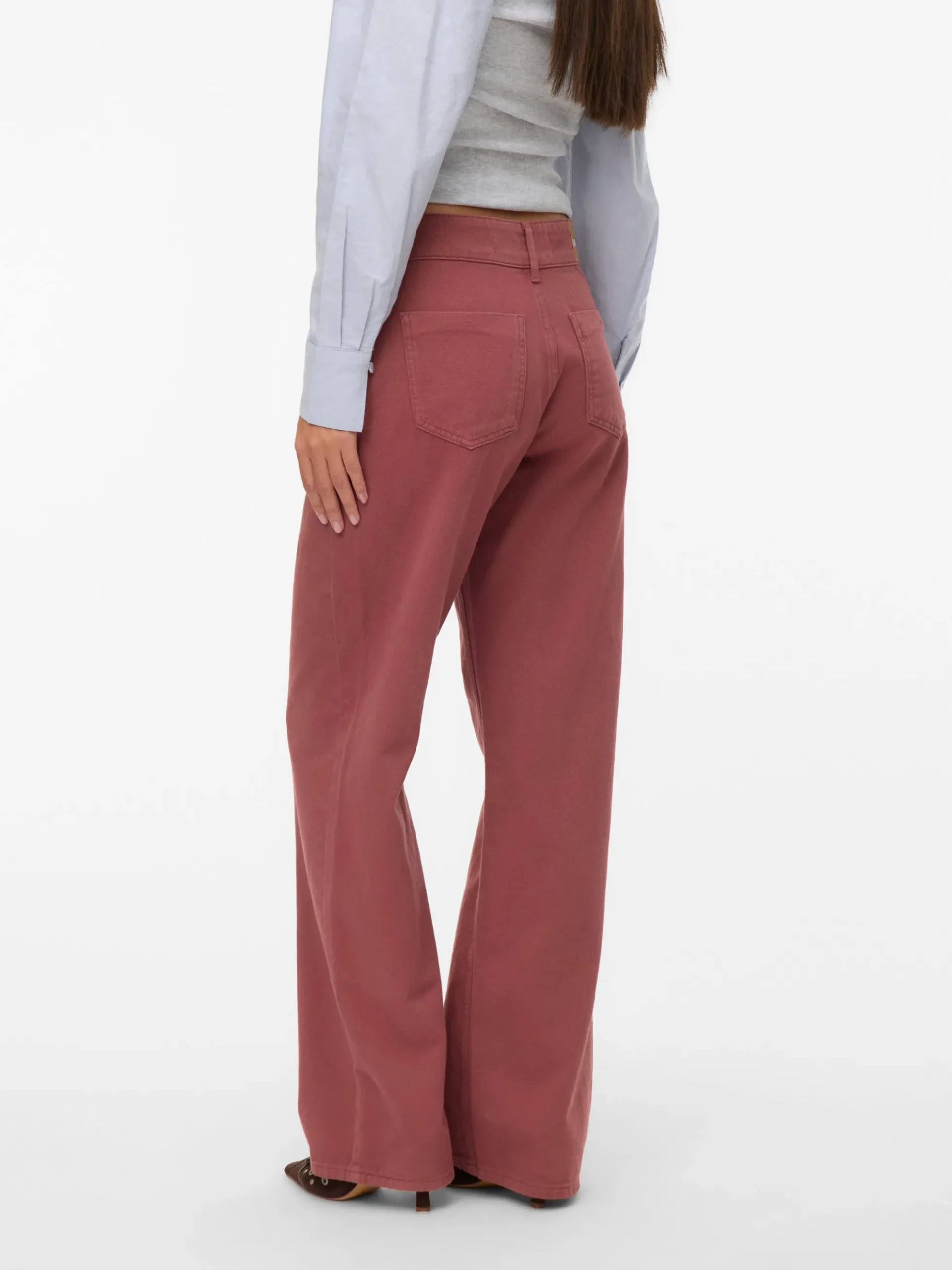 SNRANCY Mid Rise Weiter Beinschnitt Jeans