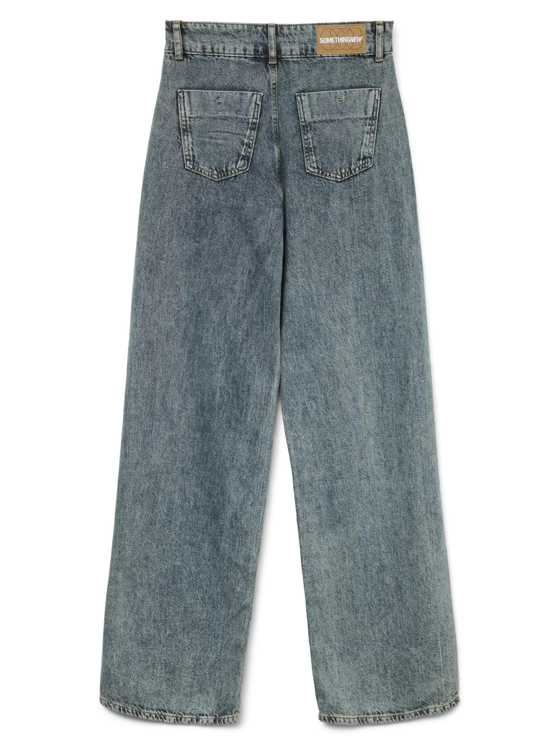 SNRANCY Mittlere Taille Weiter Beinschnitt Jeans