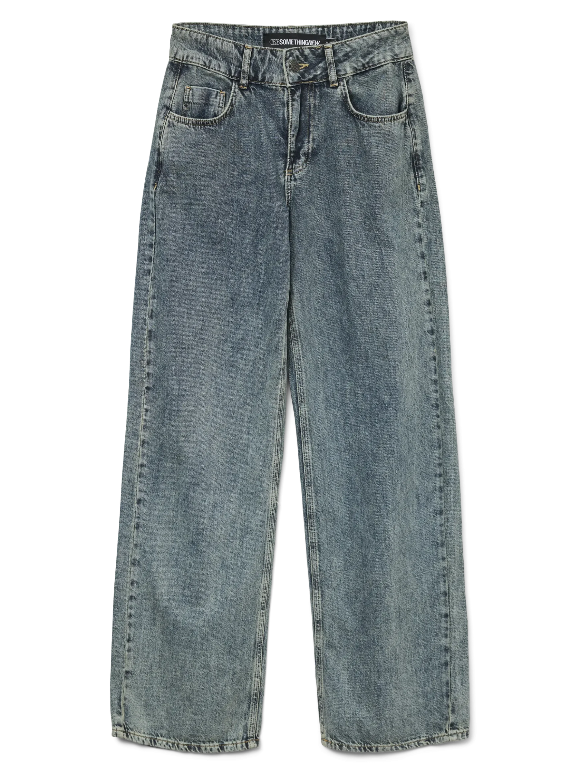 SNRANCY Mittlere Taille Weiter Beinschnitt Jeans