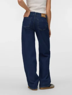 SNRANCY Niedrige Taille Weiter Beinschnitt Jeans