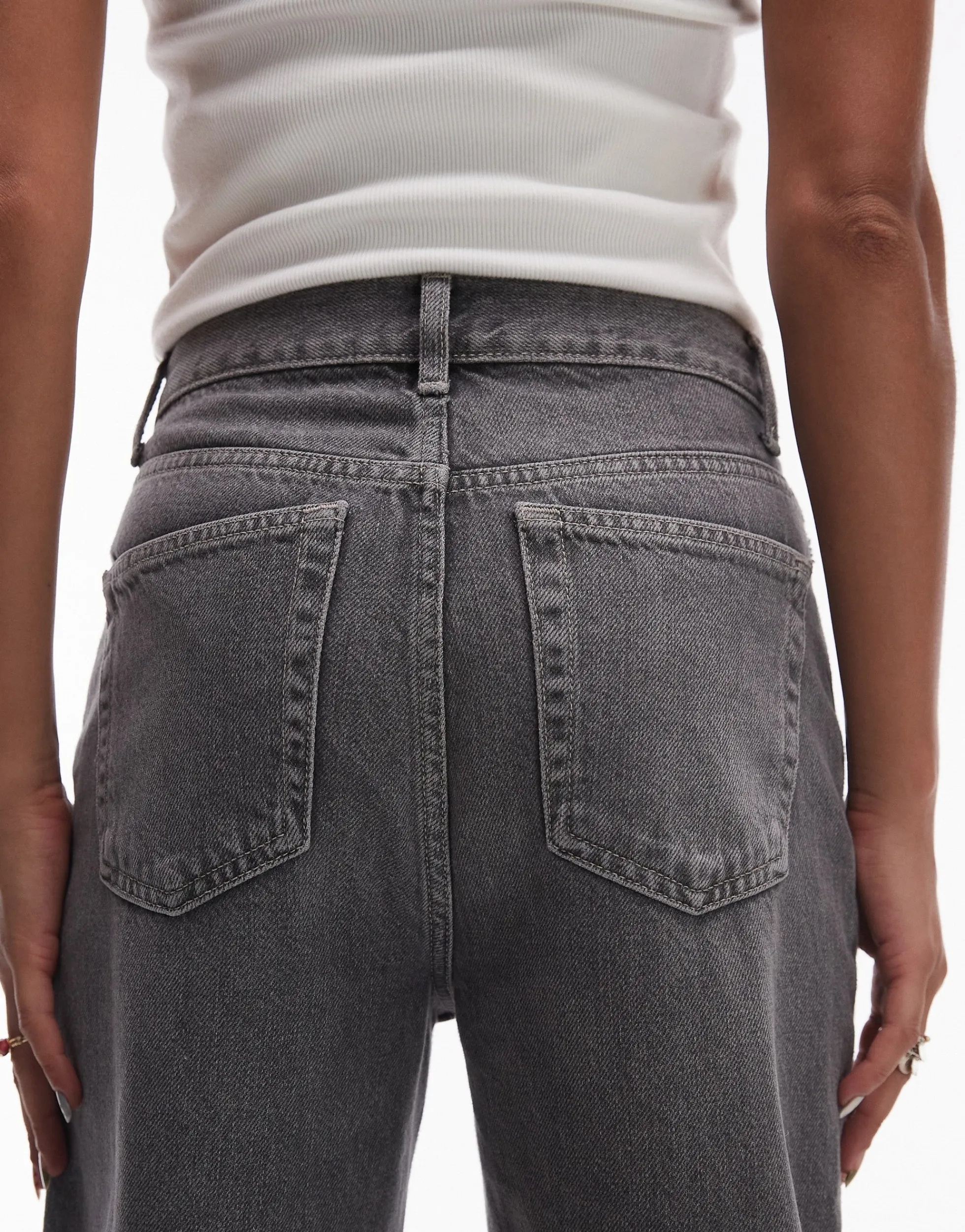 TOPSHOP Hohe Taille Gerade geschnitten Jeans