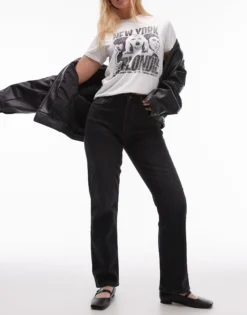 TOPSHOP Hohe Taille Gerade geschnitten Jeans