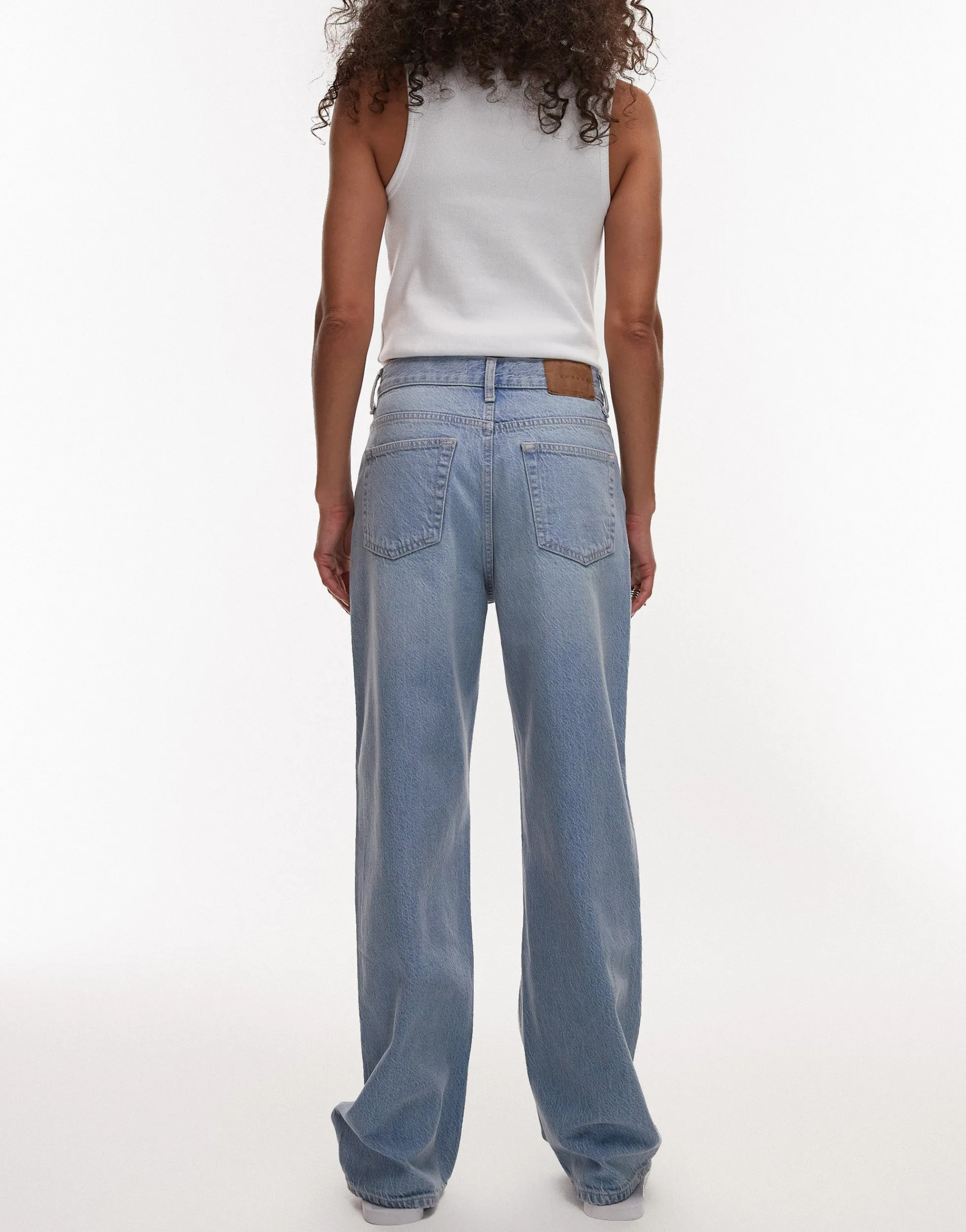 TOPSHOP Mid Rise Locker geschnitten Jeans