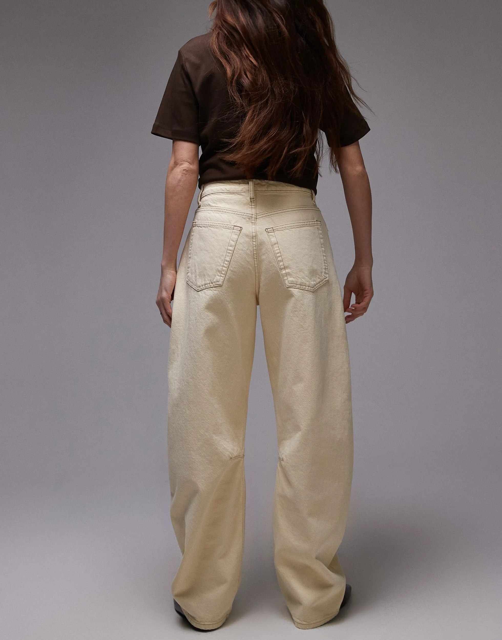 TOPSHOP Mittlere Taille Barrel Fit Jeans