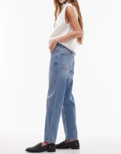 TOPSHOP Mittlere Taille Gerade geschnitten Jeans