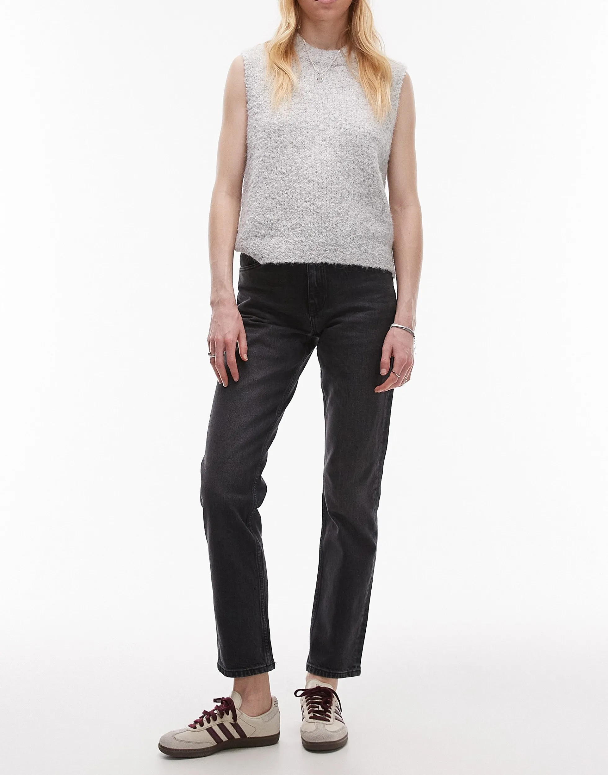TOPSHOP Mittlere Taille Gerade geschnitten Jeans