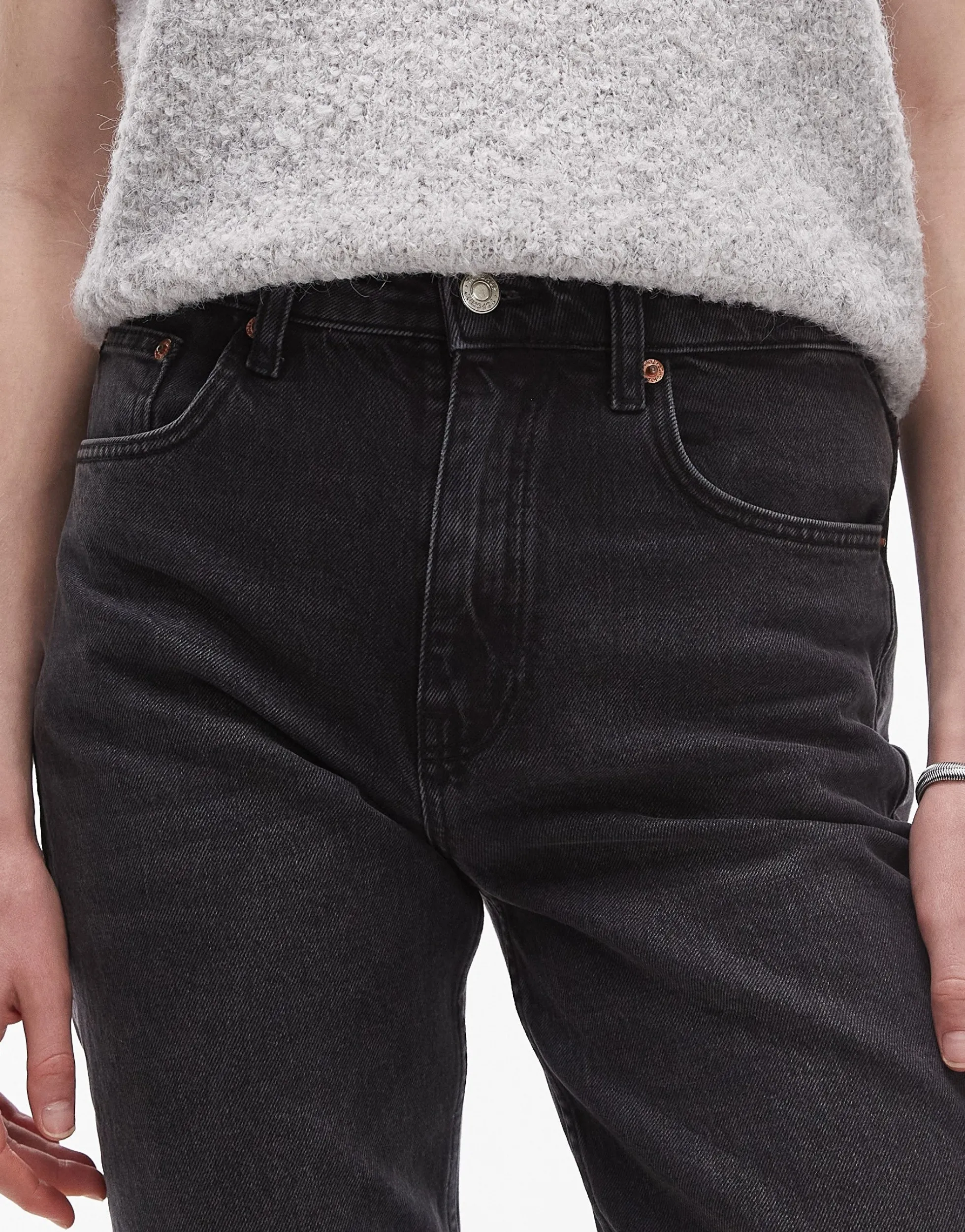 TOPSHOP Mittlere Taille Gerade geschnitten Jeans