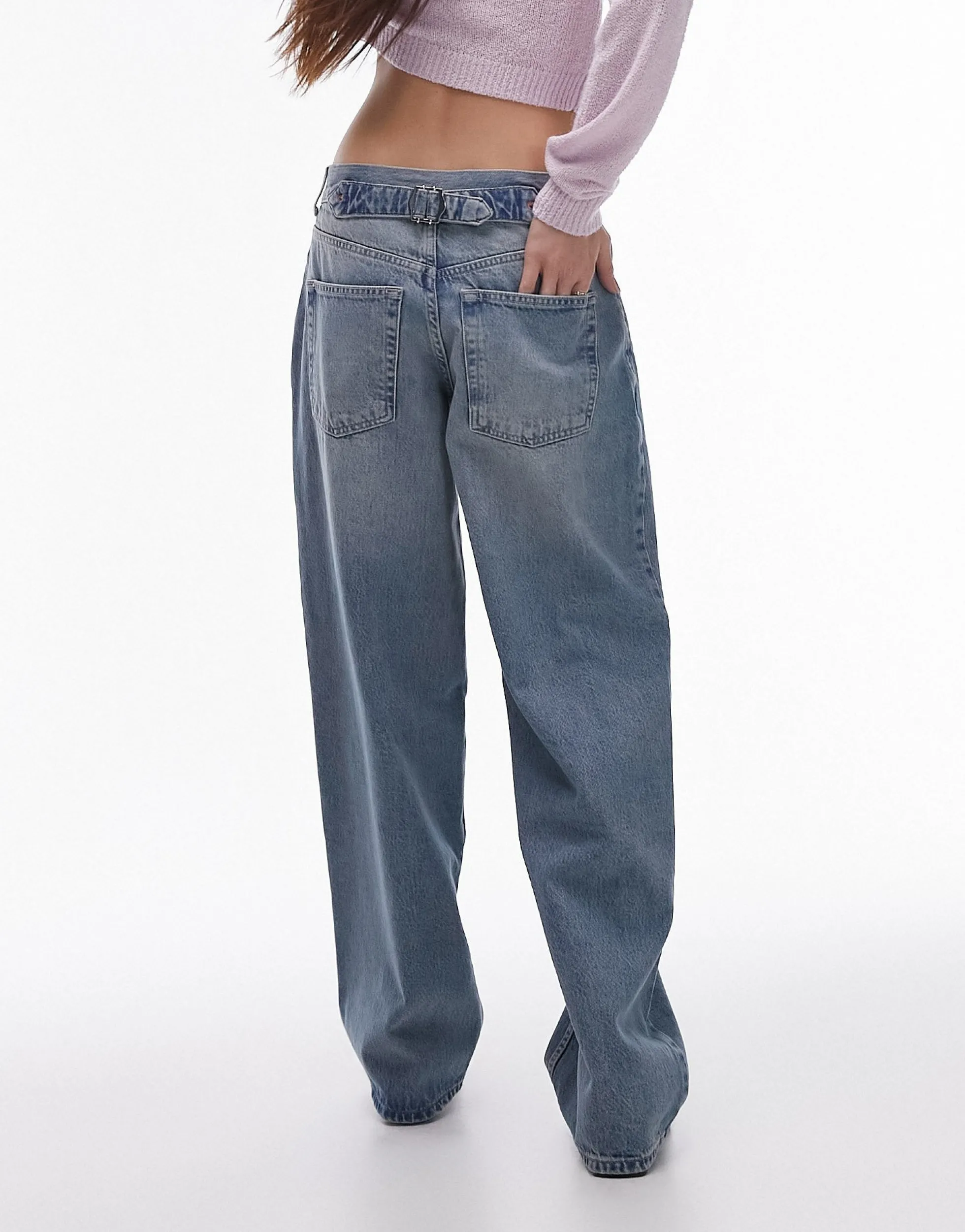 TOPSHOP Niedrige Taille Locker geschnitten Jeans