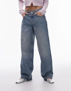 TOPSHOP Niedrige Taille Locker geschnitten Jeans