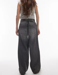 TOPSHOP Niedrige Taille Weiter Beinschnitt Jeans