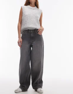TOPSHOP Niedrige Taille Weiter Beinschnitt Jeans
