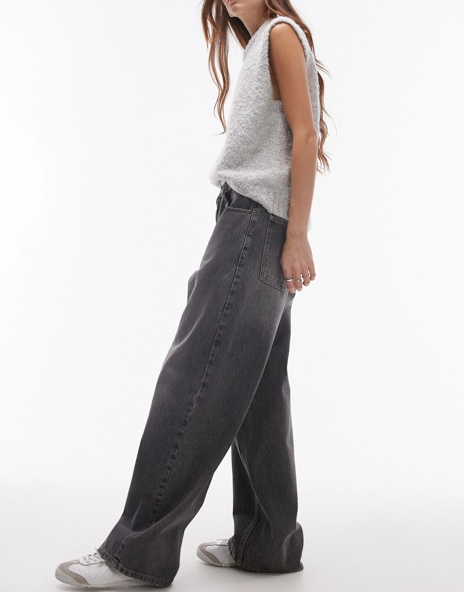 TOPSHOP Niedrige Taille Weiter Beinschnitt Jeans