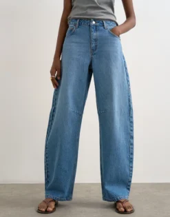 TSALMA Hohe Taille Barrel Fit Jeans