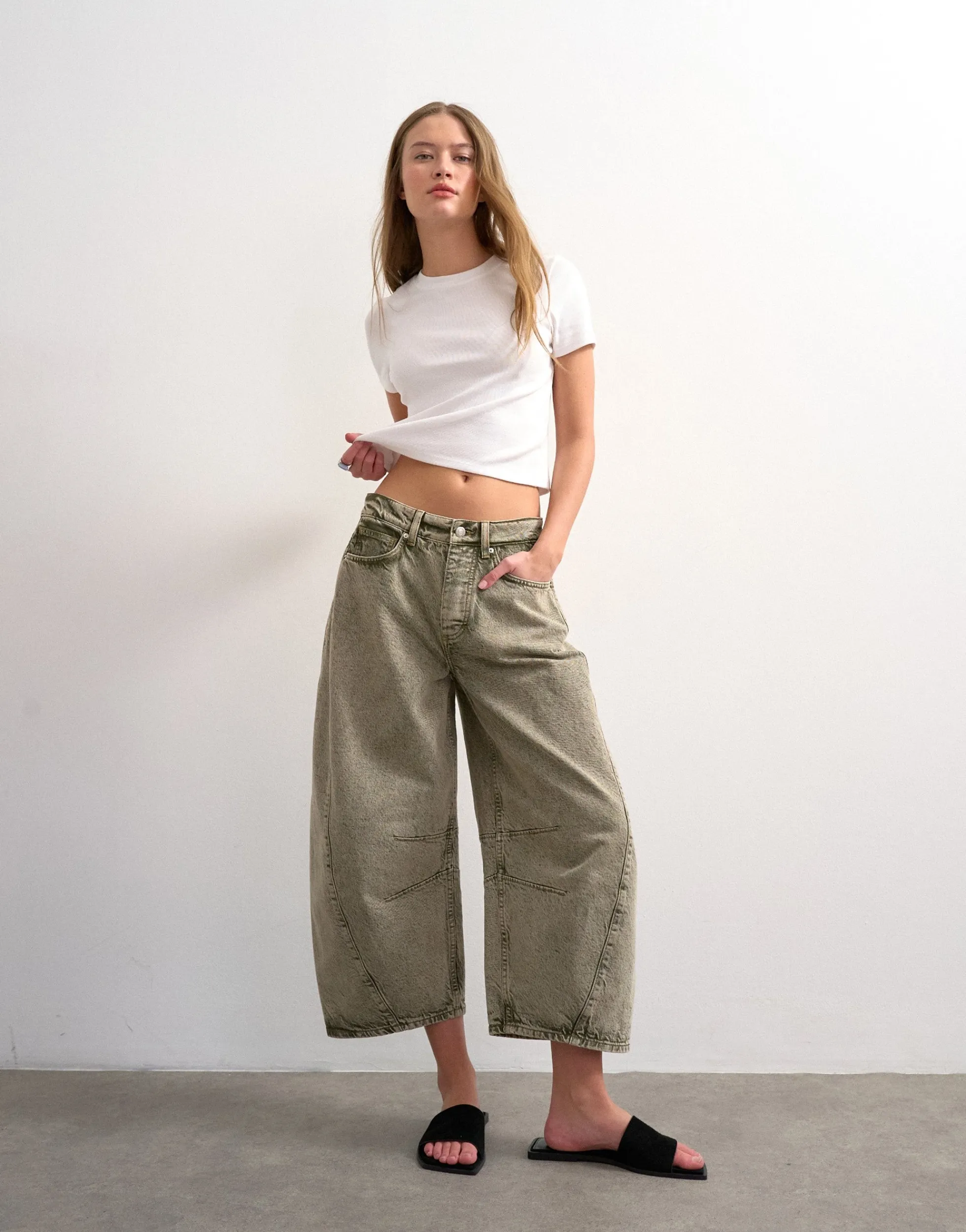 TSAPRIL Barrel Fit Jeans