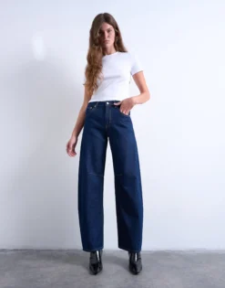 TSBARREL Hohe Taille Barrel Fit Jeans