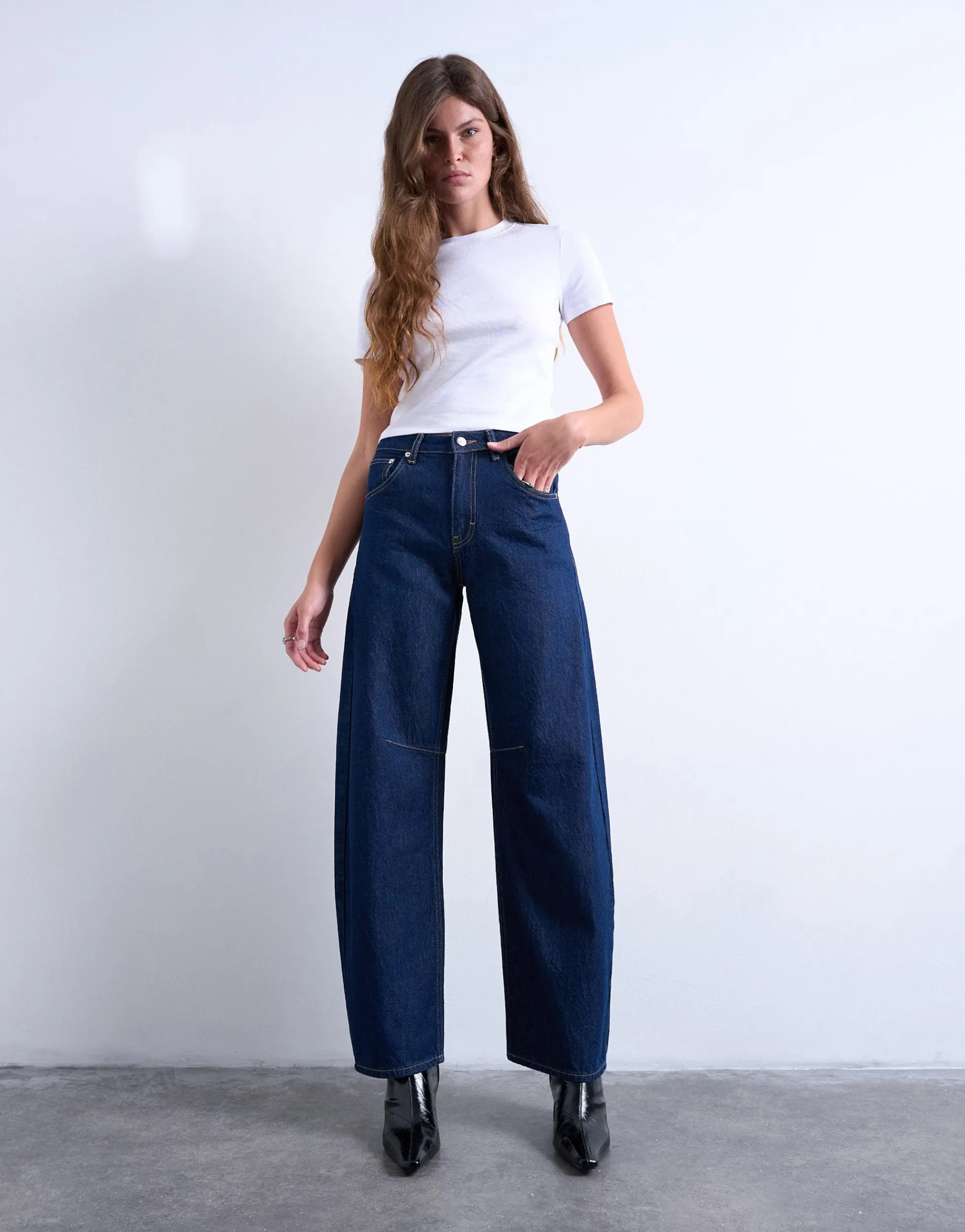 TSBARREL Hohe Taille Barrel Fit Jeans
