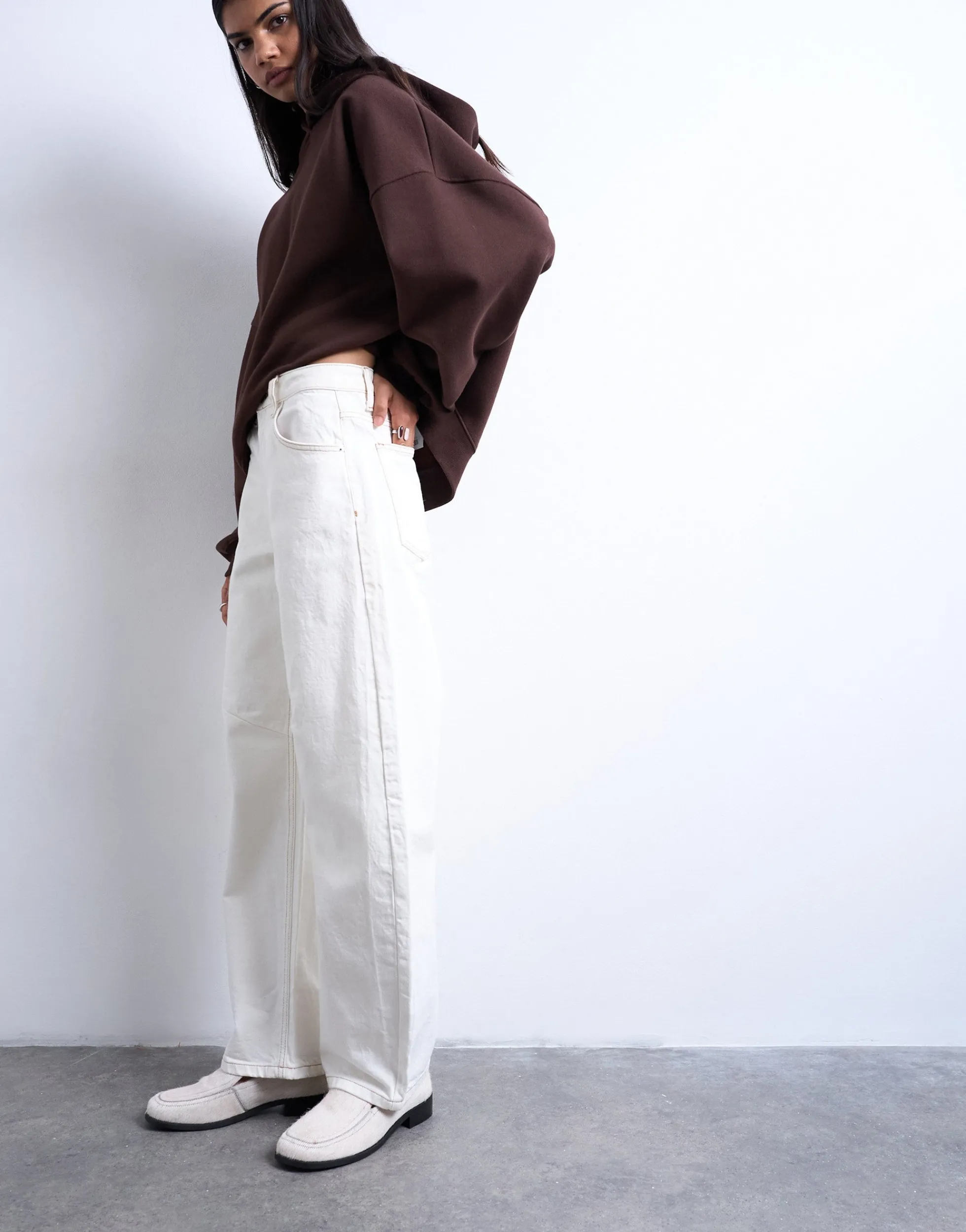 TSBARREL Hohe Taille Barrel Fit Jeans
