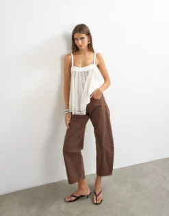 TSBARREL Hohe Taille Barrel Fit Jeans
